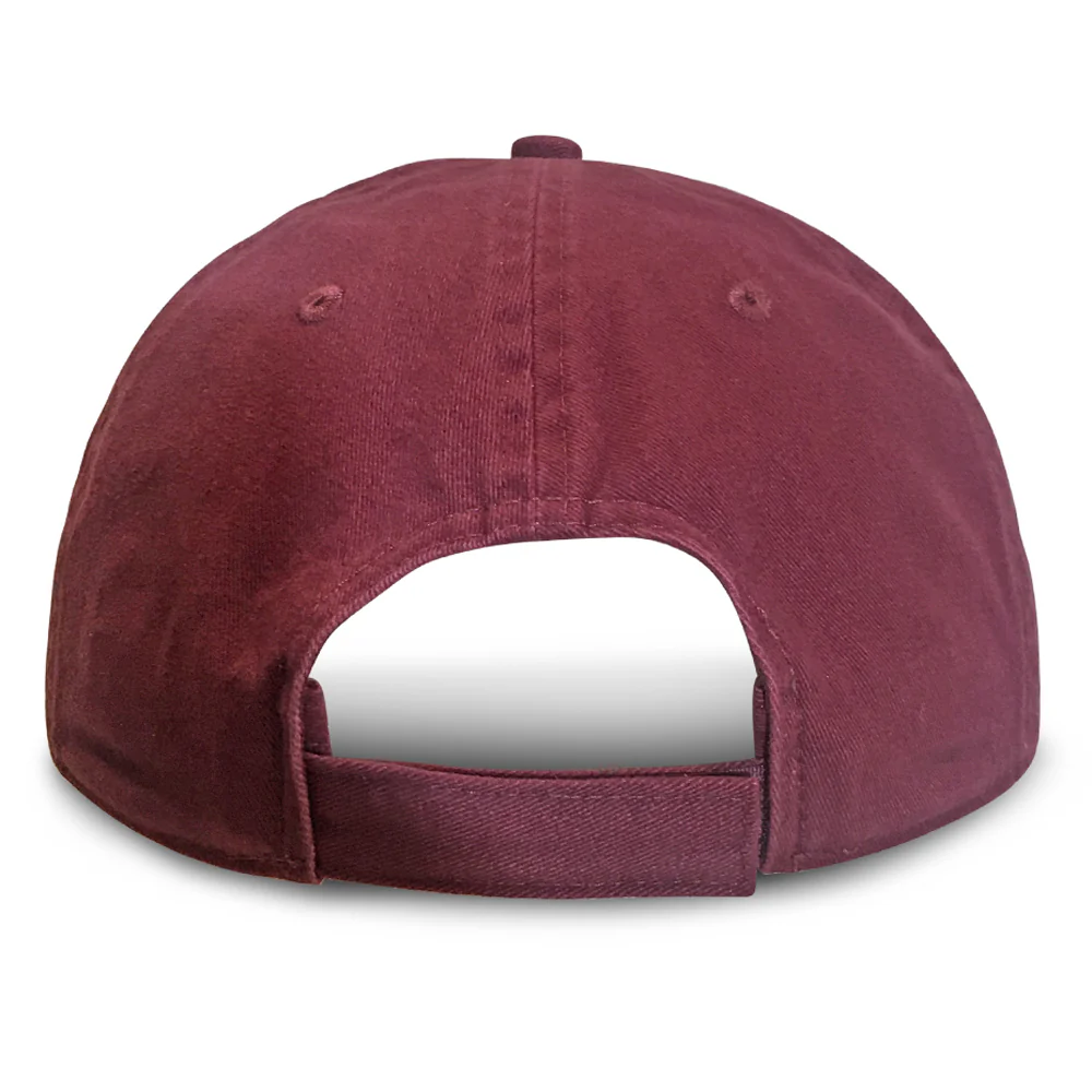 Burgundy Washed - Unstructured Baseball Cap - Image 2