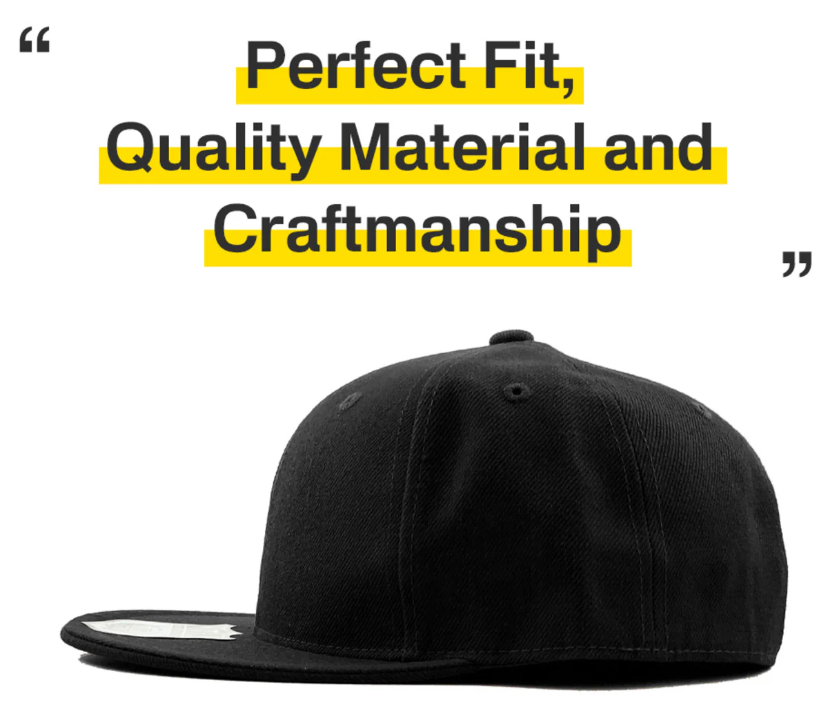 Black - Structured and Fitted Baseball Cap - Image 3