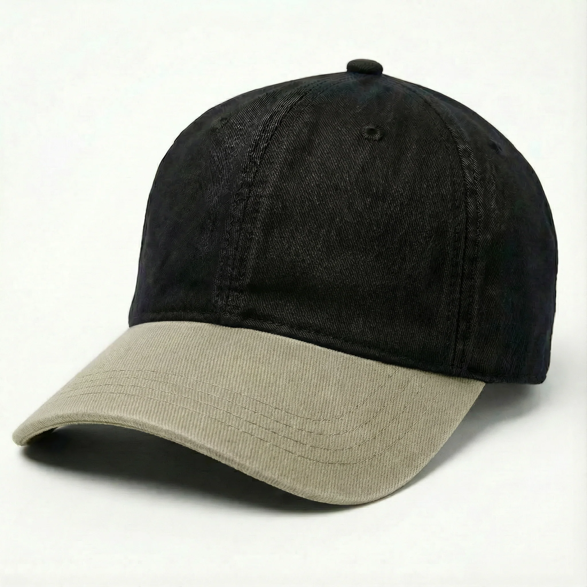 Black with Khaki Weathered - Unstructured Baseball Cap