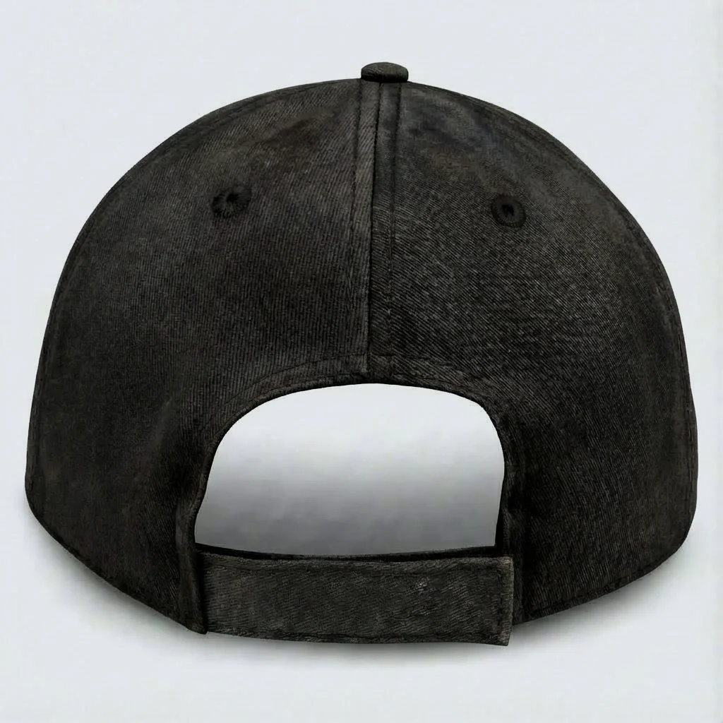 Black with Khaki Weathered - Unstructured Baseball Cap - Image 2