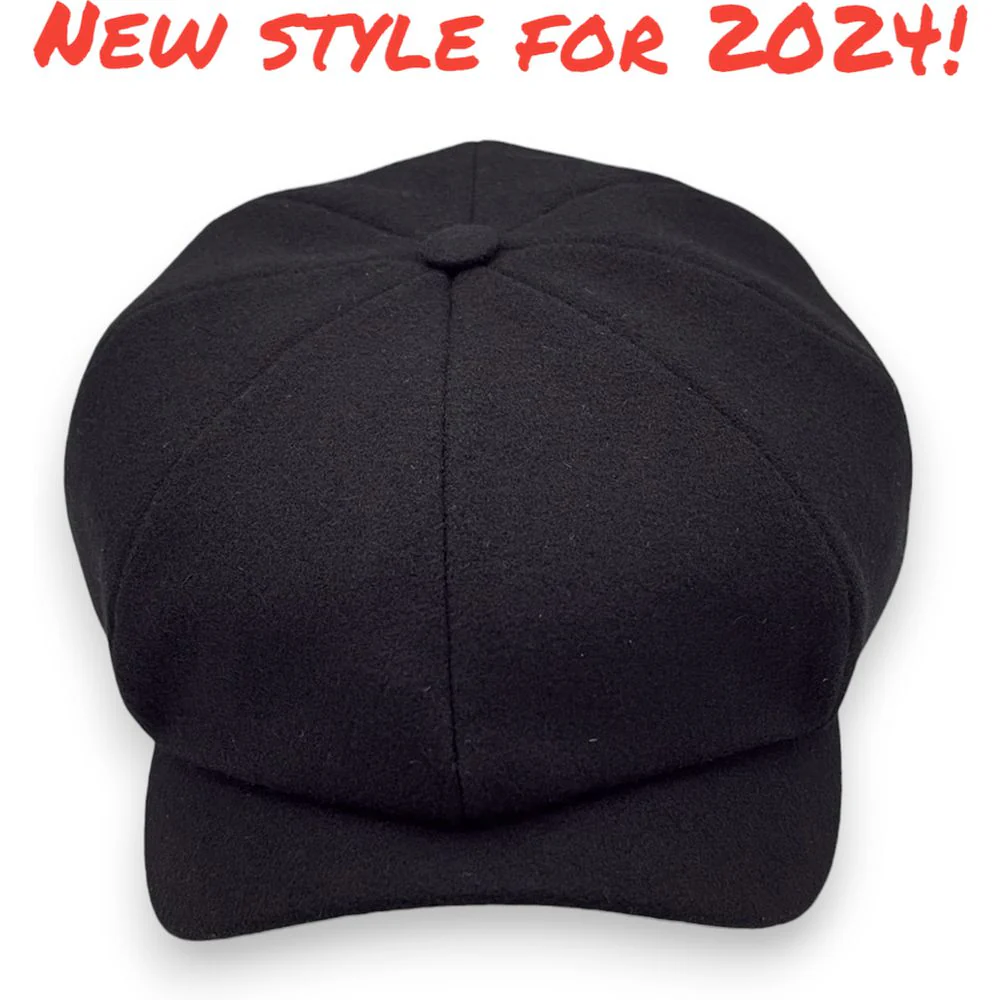 Black Newsboy Classic Cap - Image 3