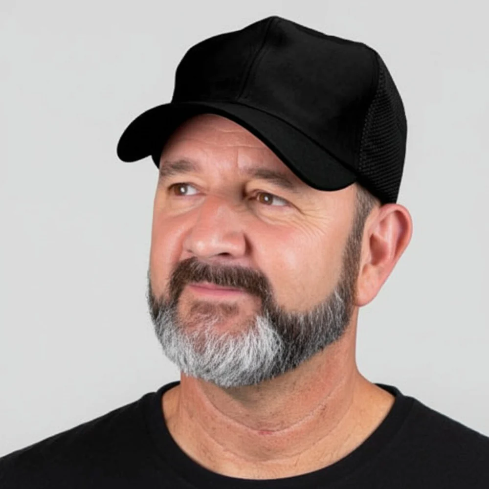 Black Partial Coolnit - Unstructured Baseball Cap - Image 3