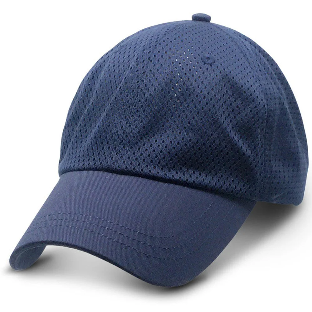 Navy Blue Wicking Soft Mesh - Unstructured Baseball Cap - Image 3