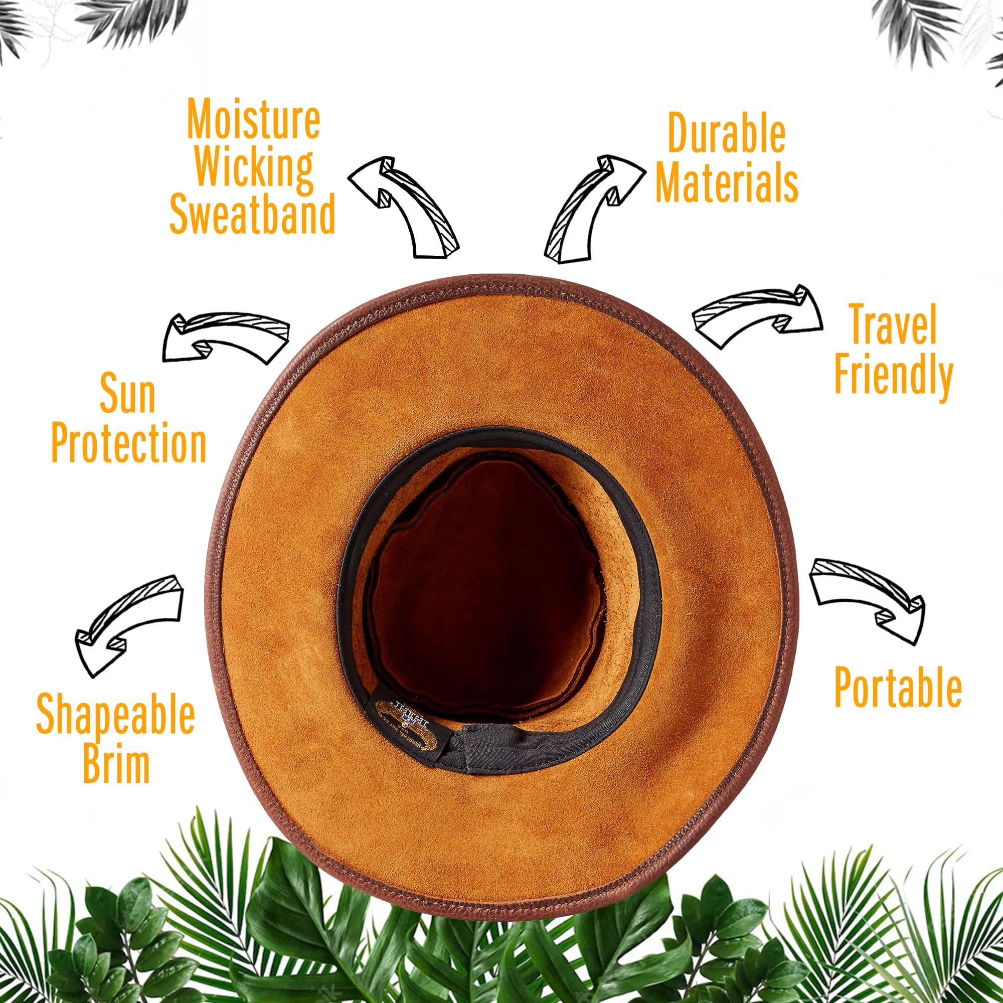 Brown Leather Cowboy Hat - Image 5