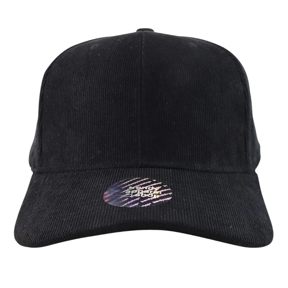 Corduroy Structured Baseball Cap - Black - Image 2