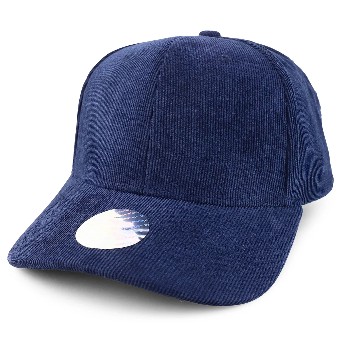 Corduroy Structured Baseball Cap - Navy - Image 4