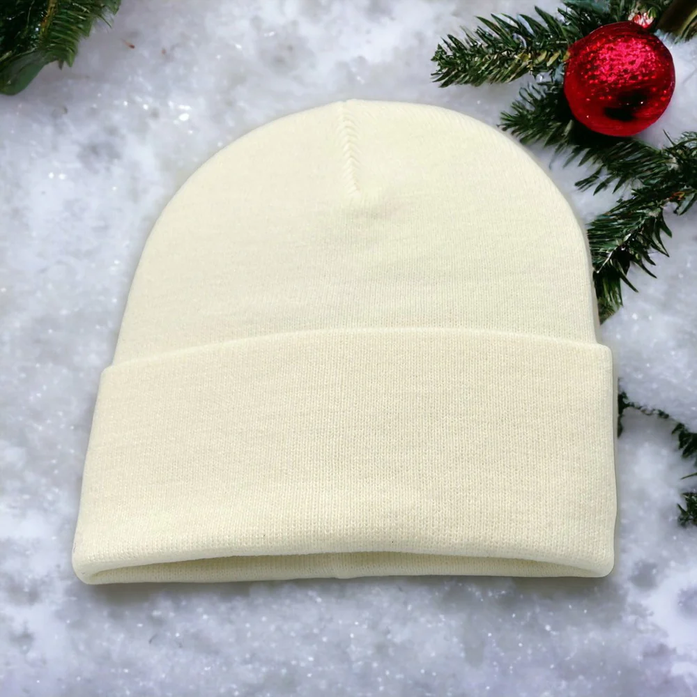 Cream Knit Hat - Image 3