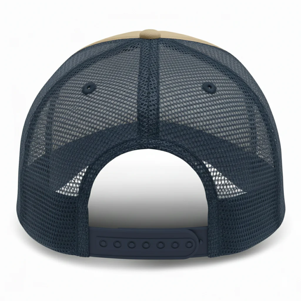 Dark Khaki with Blue Partial Coolnit - Unstructured Baseball Cap - Image 2