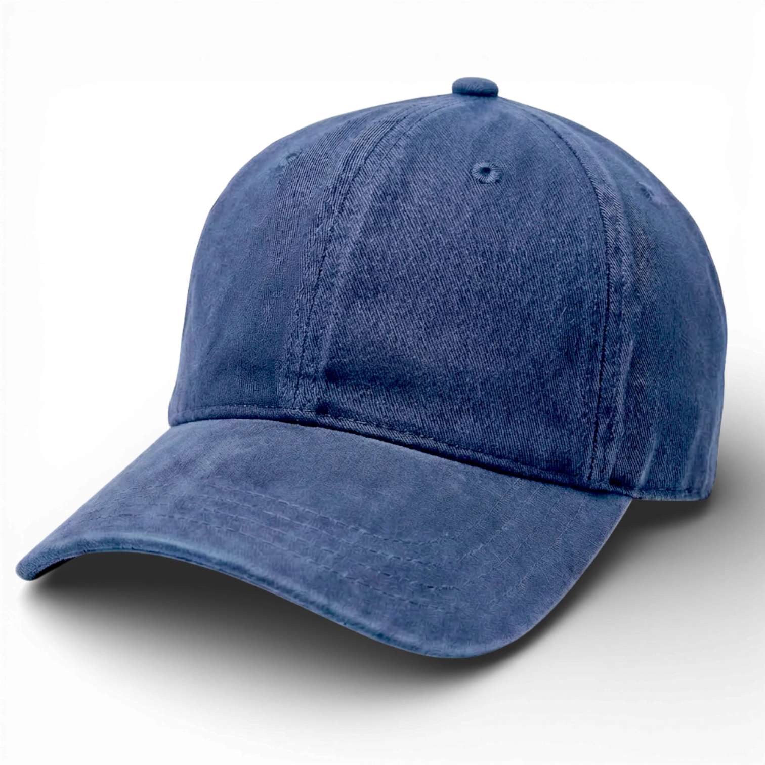 Navy Blue Denim Weathered - Unstructured Baseball Cap