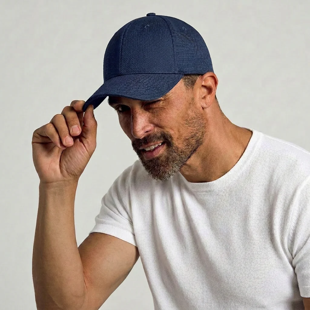 Navy Blue Wicking - Flexfit Baseball Cap - Image 4
