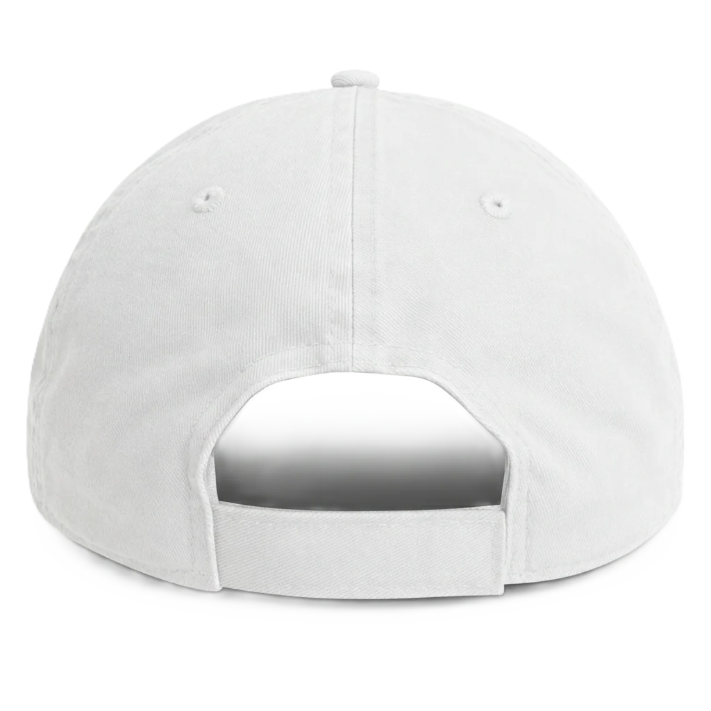 White - Unstructured Baseball Cap - Image 2